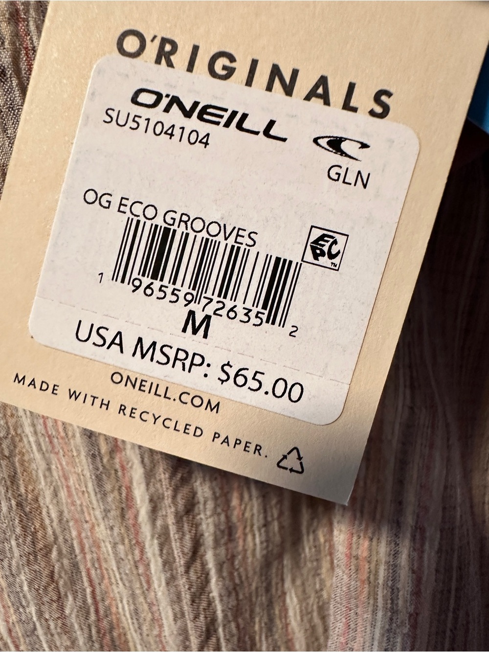 Medium | O’Neill | Golden Striped Button-Up Shirt Organic Cotton - Picture 4 of 7